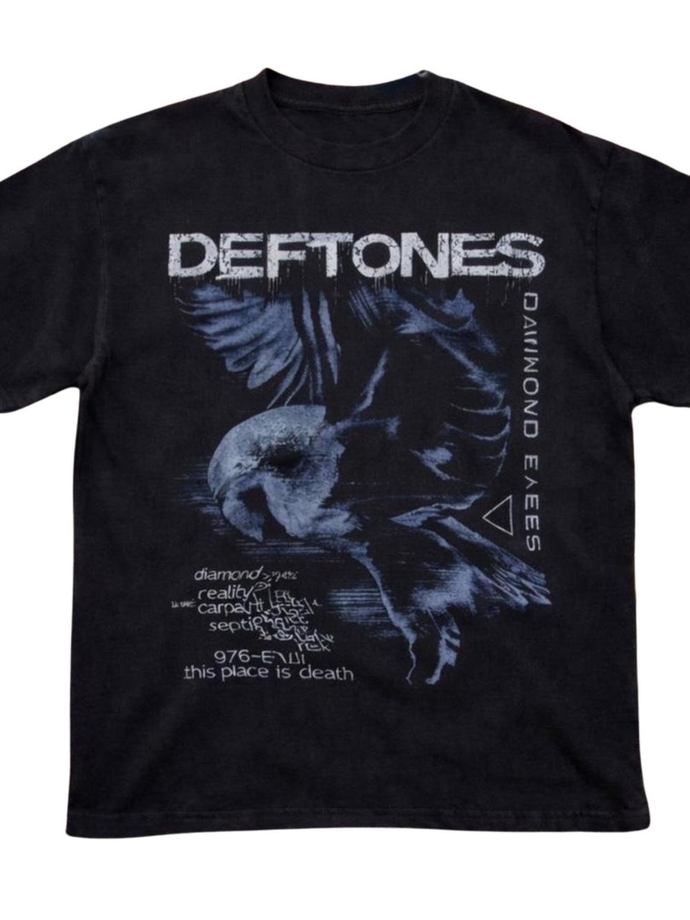 Gildan Diamond Eyes Black Graphic Bird T-Shirt